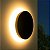 ARANDELA ECLIPSE PRETO 12W BIVOLT IP65 Branco Quente 3000K - GALAXY - Imagem 1