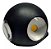 Arandela LED 12W GLOBO preta Branco Quente BD-P04BQ - Imagem 1