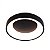 Plafon LED de Sobrepor Redondo 20W Vale Preto 30cm 1500lm Branco Quente 3000K 1044/35 - SPOTLINE - Imagem 1