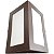ARANDELA LINEA TRIANGULAR PQ LED 12W 6.400K BIV MARROM TXT ACRÍLICO - Imagem 1