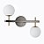 Arandela Romai 2*G9 Onix e Dourado - Nordecor - Imagem 1