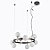 Pendente Romai Cin 9*G9 Onix e Dourado - Nordecor - Imagem 1
