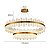 Pendente Led Lowy 60+100cm 80W Branco Quente 3000K Dourado Brilho - Nordecor - Imagem 5