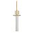 Pendente Led Kalu 3W Branco Quente 3000K Dourado Fosco - Nordecor - Imagem 1