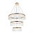 Pendente Led Cristal Gouli 40/60/80cm 98w Branco Quente 2700k Ouro Brilho - Nordecor - Imagem 2