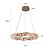 Pendente Led Kazy 53cm 24w Branco Quente 3000k Ouro Brilho - Nordecor - Imagem 4