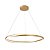 Pendente LED Euni 80cm 75W Branco Quente 3000K Dourado Fosco - Nordecor - Imagem 1