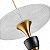 Pendente LED Sowa 10W Branco Quente 3000K Preto e Dourado Fosco - Nordecor - Imagem 4