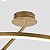 Plafon LED Zier 60cm 28W Branco Quente 3000K Dourado Fosco - Nordecor - Imagem 3