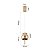 Pendente Led Oliwa 5+5W Branco Quente 3000K Dourado Fosco - Nordecor - Imagem 5