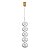 Pendente Led Luse 35W Branco Quente 3000K Ouro Champagne - Nordecor - Imagem 1