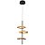 Pendente Led Kote 3 Mod 30W Branco Quente 3000K Preto /Dourado Texturizado - Nordecor - Imagem 2
