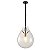 Pendente Pallo Nie 30cm E27 Transparente/Preto - Nordecor - Imagem 2