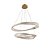 Pendente LED Cristal Lezie 60+80cm 97W Branco Quente 3000K Ouro Brilho - Nordecor - Imagem 1