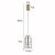 Pendente LED Roz 2x 5W Branco Quente 3000K Dourado Fosco - Nordecor - Imagem 6