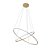 Pendente LED Inverse 60/80 cm 65W Branco Quente 3000K Dourado Fosco - Nordecor - Imagem 1
