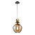 Pendente Tion Ape E27 Ouro Fosco Preto e Âmbar - Nordecor - Imagem 2