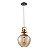Pendente Tion Ape E27 Ouro Fosco Preto e Âmbar - Nordecor - Imagem 1