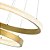 Pendente Led Bean 40+60cm 4m 47W Branco Quente 3000K Dourado - Nordecor - Imagem 4
