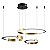 Pendente LED Uoli Ani 40/60/80cm 225W Branco Quente 3000K Preto e Ouro Fosco - Nordecor - Imagem 2