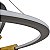 Pendente LED Uoli 60/80cm 175W Branco Quente 3000K Preto Ouro Fosco - Nordecor - Imagem 5