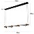 Pendente LED Zavi 28W Branco Quente 3000K Ouro Fosco e Preto - Nordecor - Imagem 6