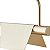 Pendente LED Loze 30W Branco Quente 3000K Dourado Fosco - Nordecor - Imagem 2