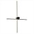 Arandela LED Nien 40+60cm 20W Branco Quente 3000K Preto - Nordecor - Imagem 2