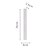 Arandela LED Yeni 70cm IP65 20W Branco Quente 3000K Branco - Nordecor - Imagem 4