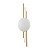Arandela Led Cami 6W Branco Quente 3000K Dourado - Nordecor - Imagem 1