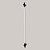 Arandela Led Lina Com 1m 13W Branco Quente 3000K Preto - Nordecor - Imagem 3