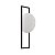 Arandela Led Rony 5W Branco Quente 3000K Preto - Nordecor - Imagem 1