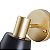 Arandela Petti On E27 14cm Dourado Fosco e Preto - Nordecor - Imagem 3