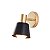 Arandela Petti On E27 14cm Dourado Fosco e Preto - Nordecor - Imagem 2