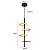 Pendente Led Kote 4 Mod 40W Branco Quente 3000K Preto /Dourado Texturizado - Nordecor - Imagem 6