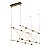 Pendente LED Juli 54W Branco Quente 3000K Dourado Fosco - Nordecor - Imagem 2