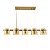 Pendente Bouze Ori 5xG9 Dourado Fosco e âmbar - Nordecor - Imagem 1