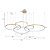 Pendente LED Daire 5m 189W 40/60/80/100/120 cm Branco Quente 3000K Dourado Fosco - Nordecor - Imagem 5