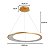 Pendente Led Zahal 62cm 39w Branco Quente 3000k Dourado Fosco - Nordecor - Imagem 6