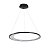 Pendente Led Zahal 62cm 39w Branco Quente 3000k Preto - Nordecor - Imagem 1