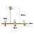 Pendente Teas 2m 3g9 3gu10 10cm Dourado Fosco - Nordecor - Imagem 5