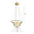 Pendente Led Bean 30+50+60+80cm 5m 103W Branco Quente 3000K Dourado Fosco - Nordecor - Imagem 5