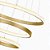 Pendente Led Bean 40+60+80cm 5m 83W Branco Quente 3000K Dourado Fosco - Nordecor - Imagem 3