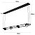 Pendente LED Zavi 28W Branco Quente 3000K Preto - Nordecor - Imagem 6