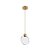 Pendente LED Zoe 3W Branco Quente 3000K Dourado - Nordecor - Imagem 1