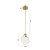 Pendente LED Zoe 3W Branco Quente 3000K Dourado - Nordecor - Imagem 6