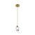 Pendente LED Mya 3W Branco Quente 3000K Dourado - Nordecor - Imagem 1