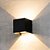 Arandela LED Vona IP65 2x 3W Branco Quente 3000K Preto - Nordecor - Imagem 1