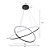 Pendente LED Inverse 60/80 cm 65W Branco Quente 3000K Preto - Nordecor - Imagem 6