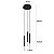 Pendente Led Pean 3x9w Branco Quente 3000k Preto - Nordecor - Imagem 7